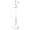 vidaXL Stojalo za pla&scaron;če belo 176 cm železo s pra&scaron;nim premazom