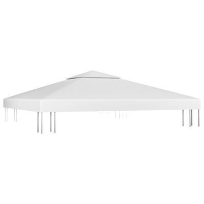 vidaXL Streha za paviljon 2-delna 310 g/m² 3x3 m bela