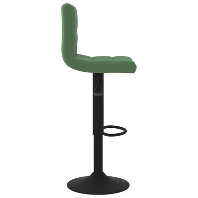 vidaXL Barski stolčki 2 kosa temno zelen žamet