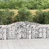 vidaXL Obokane gabion ko&scaron;are 7 kosi 400x30x100/120 cm pocinkano železo