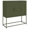 vidaXL Visoka omarica olivno zelena 100,5x39x107 cm jeklo