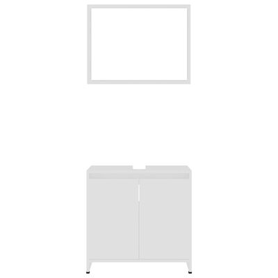 vidaXL Kopalniško pohištvo bele barve iverna plošča