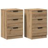 vidaXL Nočna omarica 2 kosa artisan hrast 40x36x65 cm inženirski les