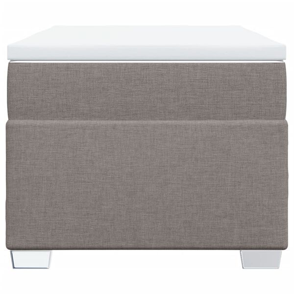 vidaXL Box spring postelja z vzmetnico taupe 80x200 cm blago