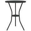 vidaXL Vrtnik Bistro Set 3 pcs Črna Aluminij