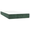 vidaXL Vzmetnica z žepkasto vzmetjo srednje trdote temno zelena 80x210x20 cm žamet