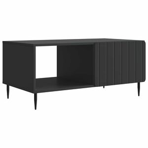 vidaXL Klubska miza Črna 90 x 50 x 40 cm Inženirski les