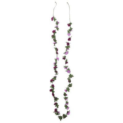 vidaXL Girlanda iz umetnega cvetja 6 kosov pomladno vijolična 250 cm