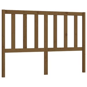 vidaXL Posteljno vzglavje medeno rjavo 141x4x100 cm trdna borovina