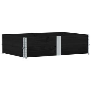 vidaXL Vrtno korito črno 150x100 cm trdna borovina