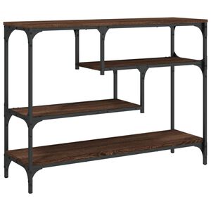 vidaXL Konzolna mizica rjav hrast 100x30x75 cm inženirski les