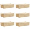 vidaXL Shranjevalna &scaron;katla 6 pcs Krem 70 x 40 x 18 cm Netkano blago