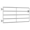 vidaXL Vrata za pašno ograjo s 5 prečkami (95-170)x90 cm srebrna