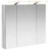vidaXL Kopalni&scaron;ka ogledalna omara Siva Sonoma 80 x 14.5 x 70 cm