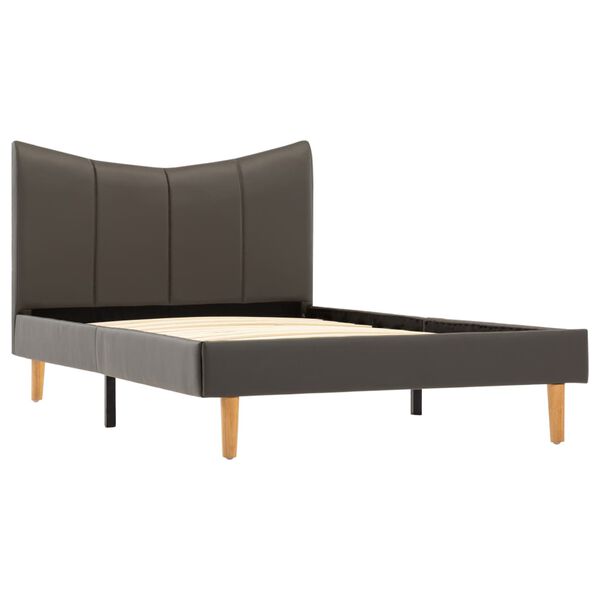 vidaXL Posteljni okvir antracitno umetno usnje 100x200 cm