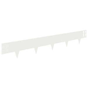 vidaXL Robovi trave 20 kos 100 x 15 cm Jeklo Bela