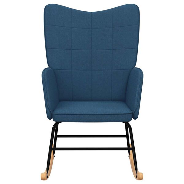 vidaXL Gugalni stol modro blago