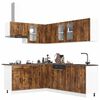 vidaXL 11kosov kuhinjska omarica Lucca dimljen hrast inženirski les