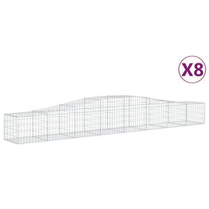 vidaXL Obokane gabion ko&scaron;are 8 kosa 400x50x40/60 cm pocinkano železo