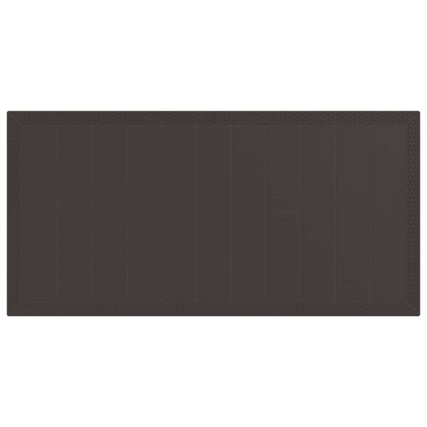 vidaXL Komplet za jedilnico v vrtu 7 pcs Rjava Polipropilen