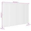 vidaXL Stensko posteljno vzglavje sivo 166x3x110 cm trdna borovina