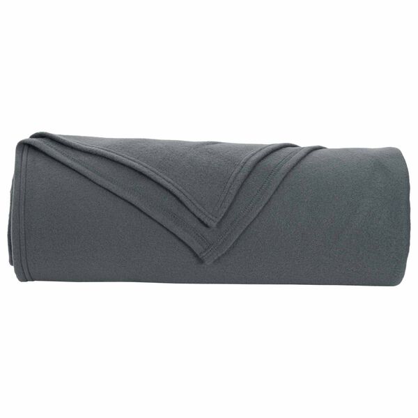 vidaXL Odeja Temno siva 210 x 140 cm Flis