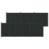 vidaXL Plo&scaron;ča ograje 6 kos 1055 x 186,5 cm WPC in aluminij Črna