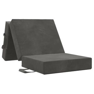 vidaXL Zložljiv kavč postelja 90 x 67 x 45 cm Temno siva