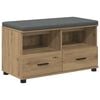 vidaXL Haldna klop Obrtni Hrast 80 x 38 x 46 cm