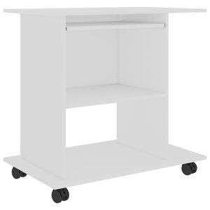 vidaXL Računalni&scaron;ka miza bela 80x50x75 cm iverna plo&scaron;ča
