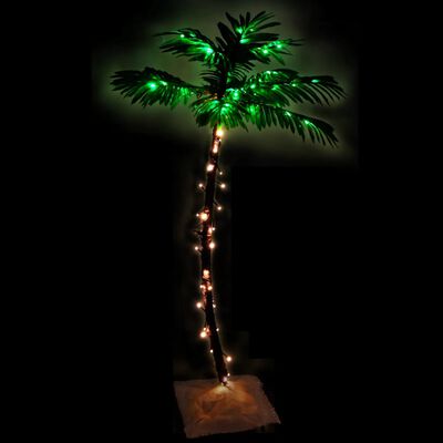 vidaXL LED palma toplo bela 72 LED lučk 120 cm
