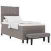 vidaXL Postelja z vzmetnico z blazino Taupe 90 x 190 cm blago