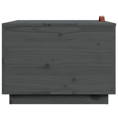 vidaXL Škatle za shranjevanje s pokrovi sive 3 kosi trdna borovina