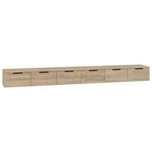 vidaXL Stenska omarica 2 kosa sonoma hrast 102x30x20 cm inženirski les
