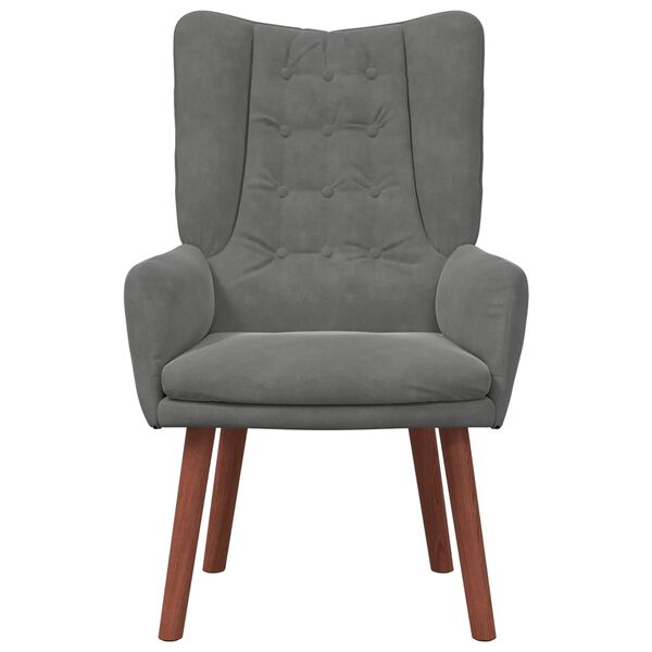 vidaXL fotelj Temno siva 63 x 67 x 94 cm Žamet