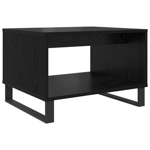 vidaXL Klubska miza Črni hrast 60 x 50 x 40 cm Inženirski les