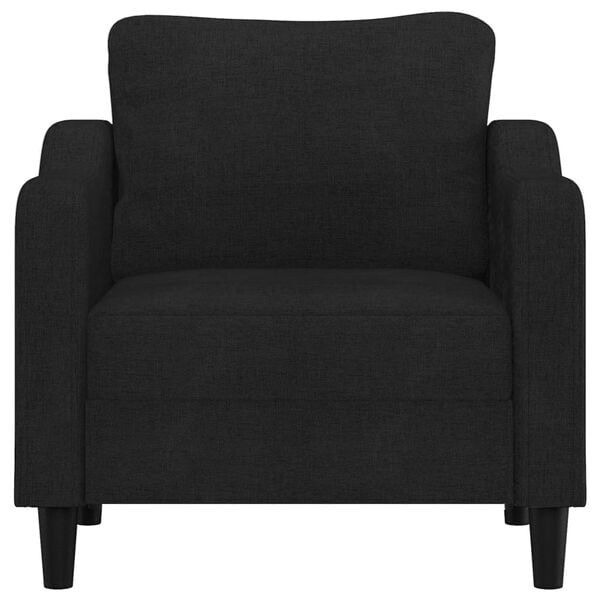 vidaXL Fotelj črn 60 cm blago