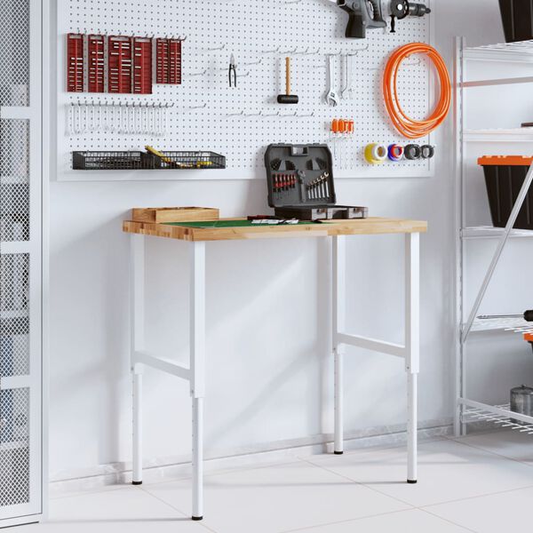 vidaXL Delovna miza 100x60x(73-99,5) cm trden akacijev les pravokotna