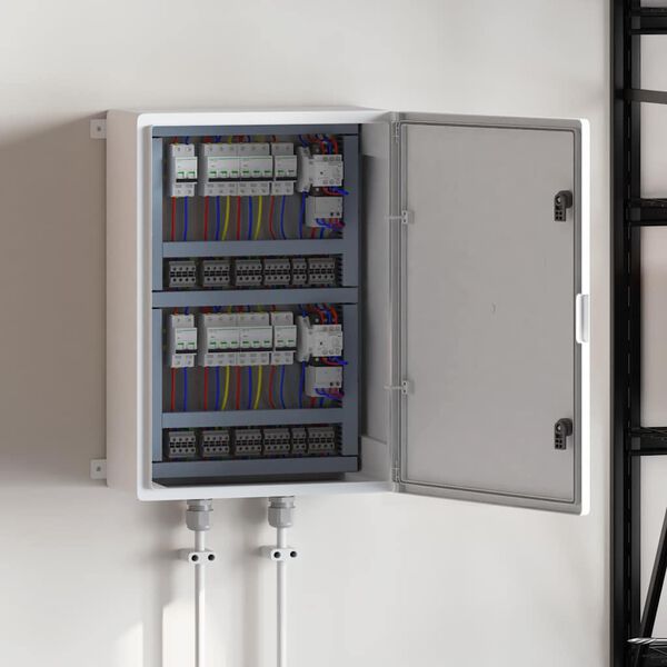 vidaXL Nadzorna omara Siva 47 x 20 x 60 cm ABS plastika