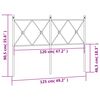vidaXL Kovinsko vzglavje belo 120 cm