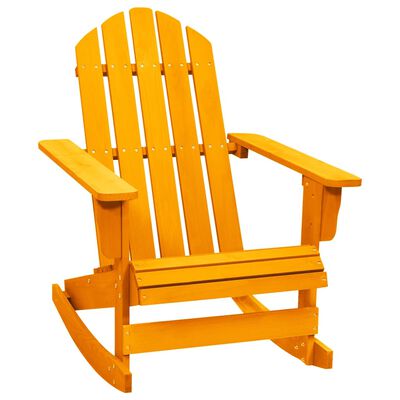 vidaXL Vrtni gugalni stol Adirondack trden les jelke oranžen