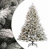 vidaXL Umetno Zložljivo Božično Drevo 120 cm 150 LED Toplo bela