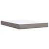 vidaXL Box spring postelja z vzmetnico taupe 140x190 cm blago