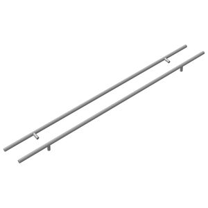vidaXL Ročaj za omaro 2 kos srebrna 800 mm Nerjaveče jeklo