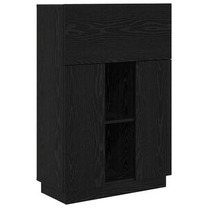 vidaXL Miza Črna Orehovina 71.5 x 31.5 x 106.5 cm Inženirski les