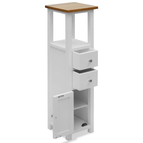 vidaXL Visok predalnik 26x26x94 cm trdna hrastovina