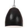 vidaXL Industrijska viseča svetilka 25 W črna okrogla 42 cm E27