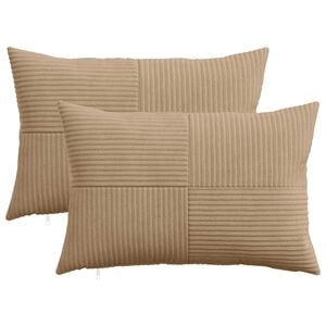 vidaXL Prevleka za blazino 2 pcs ALMELO Rjava 30 x 50 cm korduroy