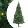 vidaXL Umestno božično drevo Zelena 300 cm PVC, kovina in plastika