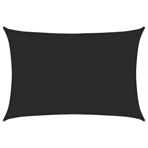 vidaXL Senčno jadro 160 g/m&sup2; črno 5x6 m HDPE
